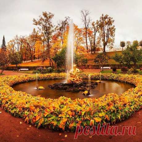 Осенний фонтан «Тритон» в Петергофе  |  Санкт-Петербург Live - Хроника  |  facebook.com