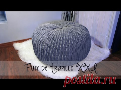 Puff de trapillo XXL - Paso a paso