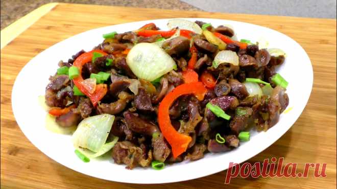 Бюджетная и очень вкусная закуска! Куриные желудки по-корейски.