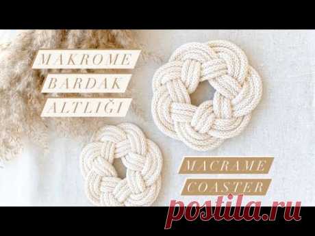 (2) Macrame coaster - Makrome bardak altlığı yapımı - YouTube