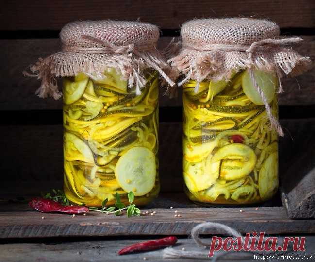 Рецепт вкусных маринованных кабачков