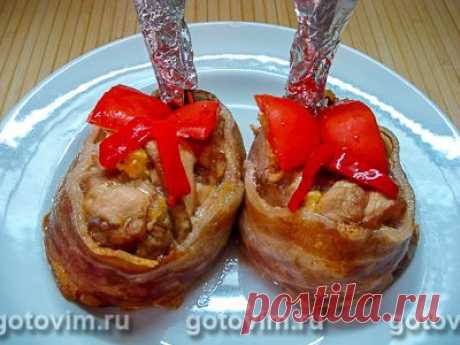 Фаршированные куриные бёдрышки «Башмачки». Рецепт с фото / Готовим.РУ