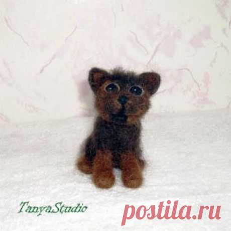 Валяная игрушка собака Бобик