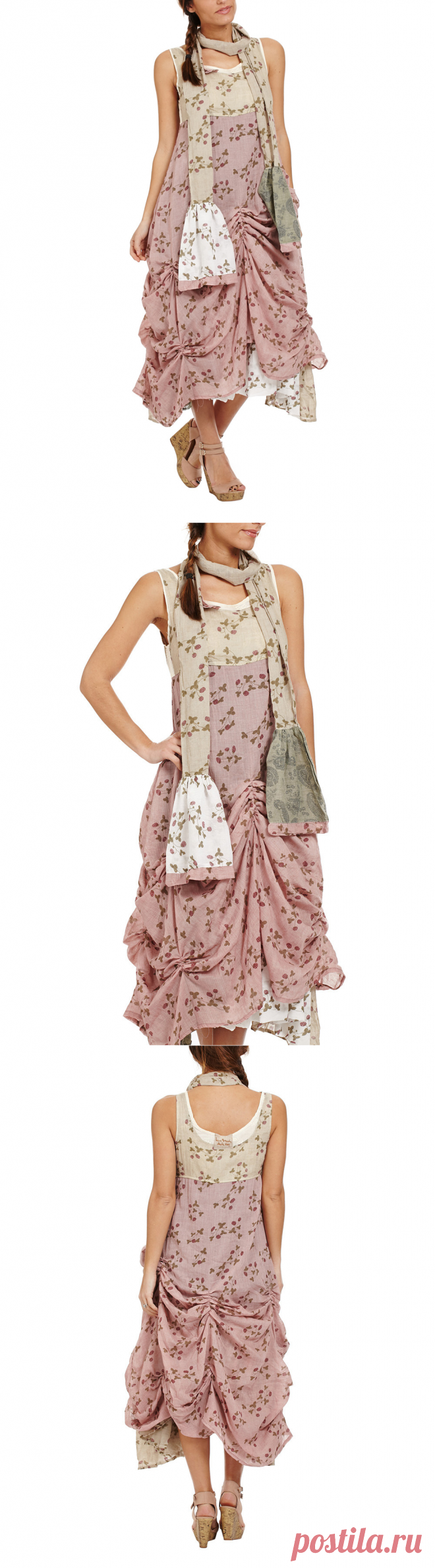 Ian Mosh Light Pink Multi-Print Sleeveless Midi Dress | zulily