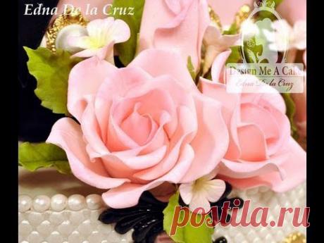 ▶ Gumpaste Rose Part II - YouTube