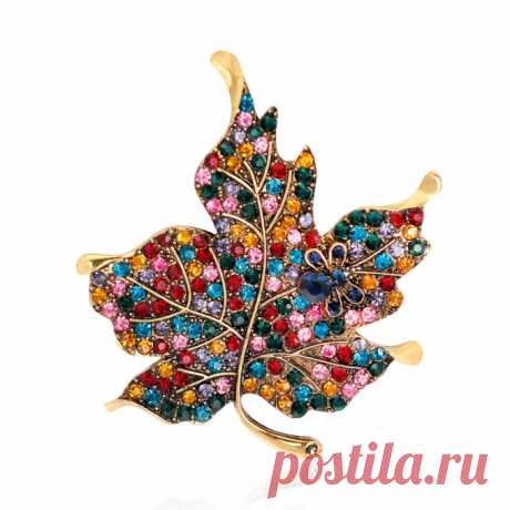 Брошь "Кленовый лист", Tutti Frutti (Арт.: 62927-9529) купить по выгодной цене в Интернет-магазине Море блеска