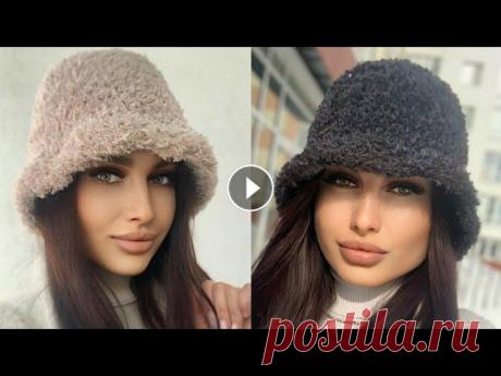 Панама шляпка под мех крючком классическая шляпка крючком тут пряжа: RENEW WOOL (Fibra Natura, Турция) состав: 65% чистая шерсть, 35% переработанная шерсть, Метраж: 50 гр 100 м, цв...