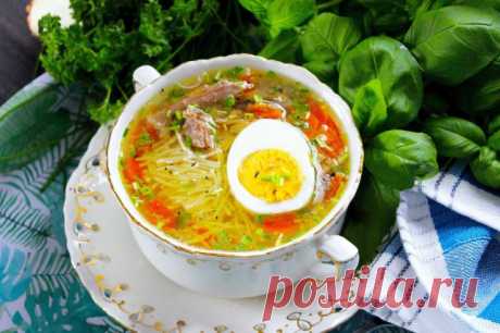 Куриный бульон с вермишелью рецепт с фото пошагово - 1000.menu