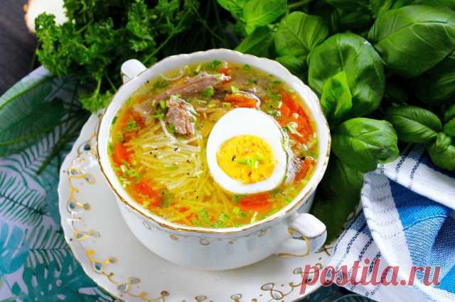 Куриный бульон с вермишелью рецепт с фото пошагово - 1000.menu