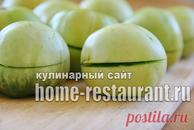 Зеленые помидоры фаршированные на зиму: рецепт с фото