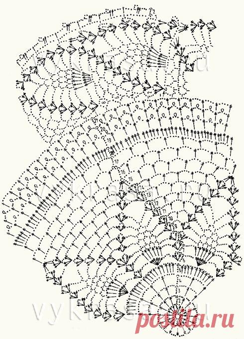 вязание крючком салфетки схемы для начинающих - Поиск в Google