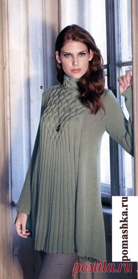 Туника с вертикальным узором (Вязание спицами) — Ромашка — Вязание для всех