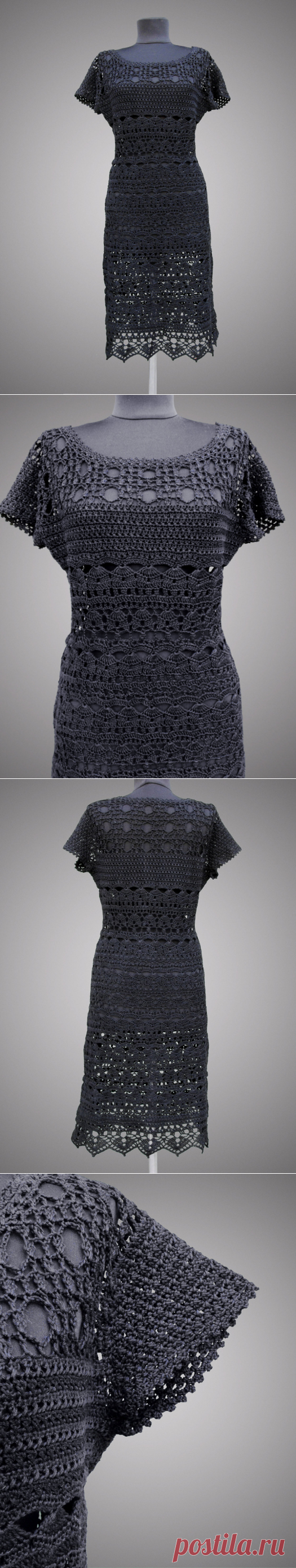 Идеи для вязаных платьев.