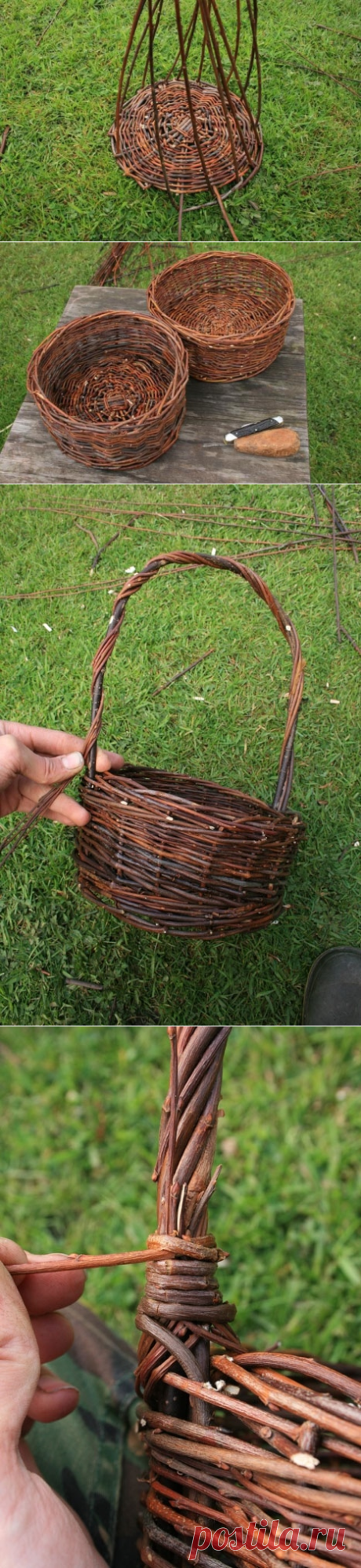 Корзинка из ивовых прутьев — Сделай сам, идеи для творчества - DIY Ideas