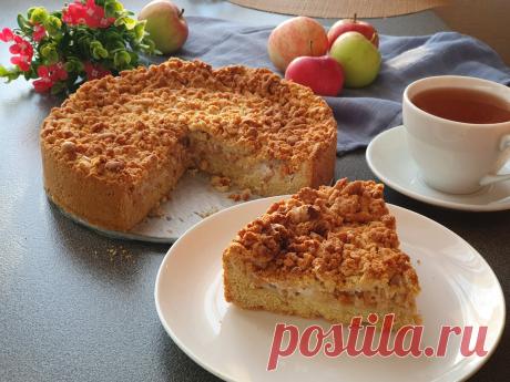 Яблочный пирог "МЕЧТА" Внутри яблочное суфле на рассыпчатом тесте. Приготовит даже школьник! | КухняВкусныхБлюд | Яндекс Дзен