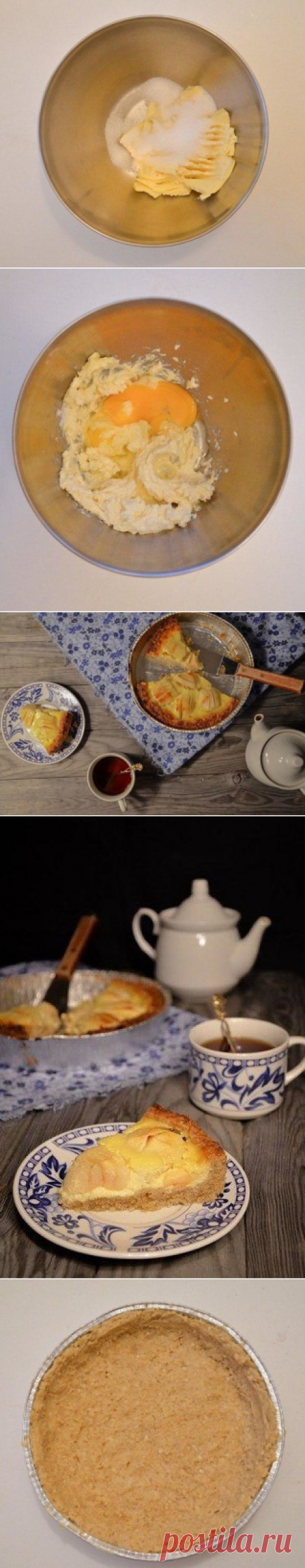 Финский овсяный яблочный пирог.