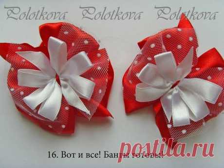 Бантики из лент (МК Екатерины Каримовой)