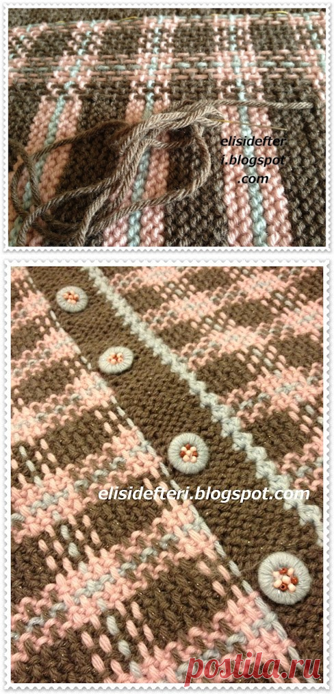 интересная идея штопки вязаного полотна