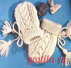 Варежки без пальчика со жгутом | Солнушки