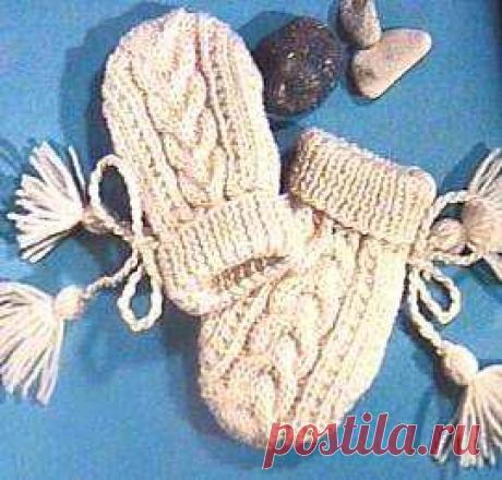 Варежки без пальчика со жгутом | Солнушки