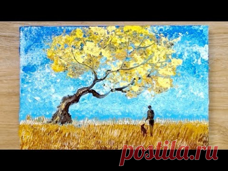 Как нарисовать мужчину, гуляющего с собакой / Техника рисования алюминием