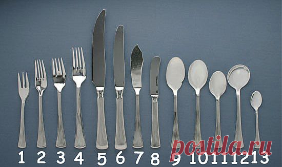 Какие столовые приборы для чего