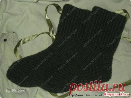 Мастер-класс вязания носков крючко