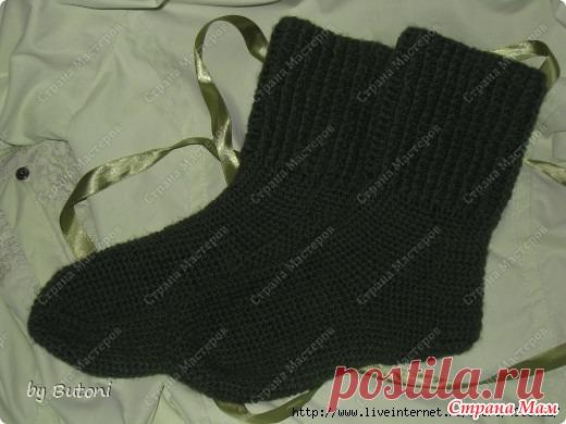 Мастер-класс вязания носков крючко