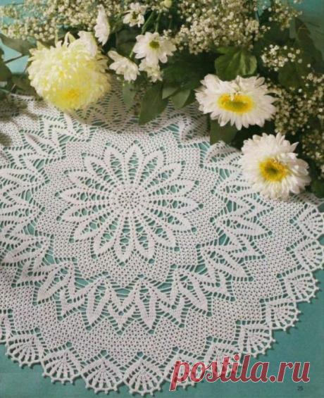 Ажурная круглая салфетка