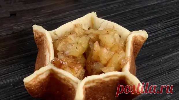 Блинчики катаиф с яблочной начинкой