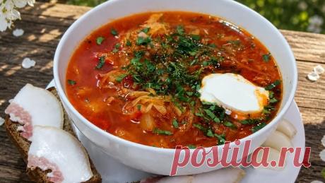 Вкусный домашний борщ. Все секреты приготовления.