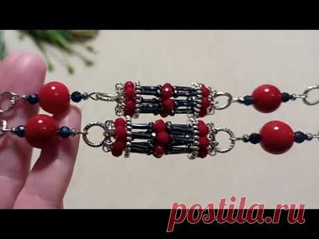 Яркое эффектное украшение "Кармен". Бусины ручной работы. #колье #collar