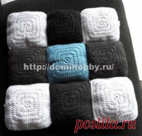 Подушка - сидушка крючком