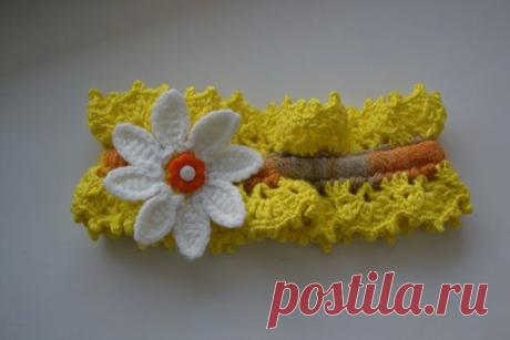 Headband for baby Daisy от crochetstorybaby на Etsy
