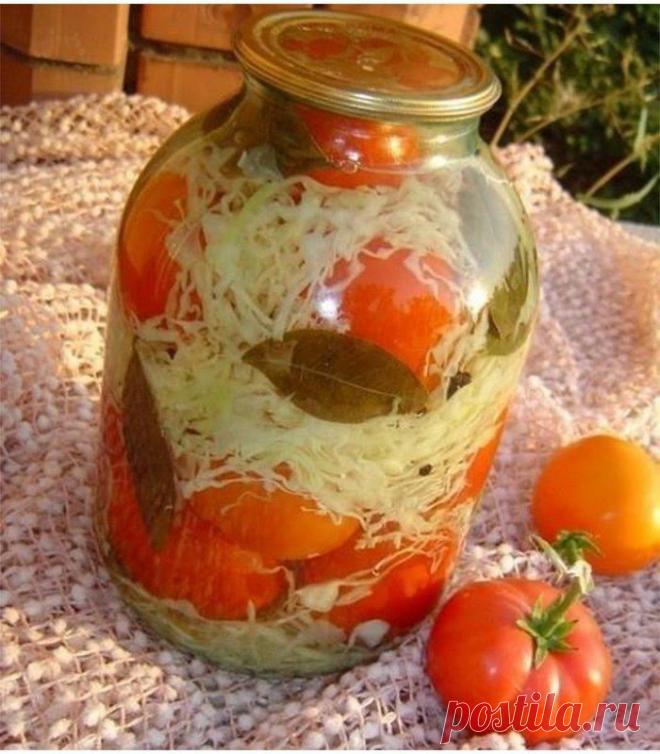 ПОМИДОРЫ С КАПУСТОЙ. ПОПРОБУЙТЕ, ВАМ ПОНРАВИТСЯ