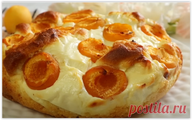 Кремовый пирог с творогом и абрикосами: легкость и вкус в каждом кусочке!