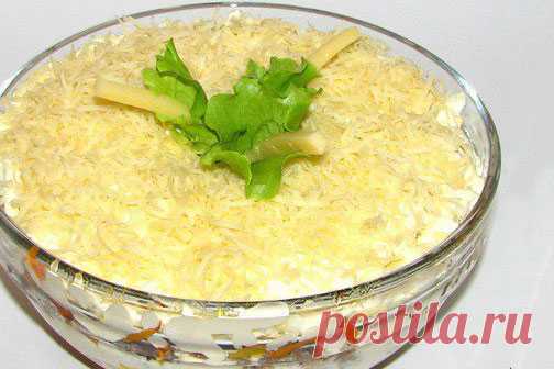 Салат с сардиной и грибами — Моя кухня