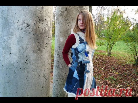 Вторая жизнь вещей. Теплая жилетка в Boro стиле. Как шить