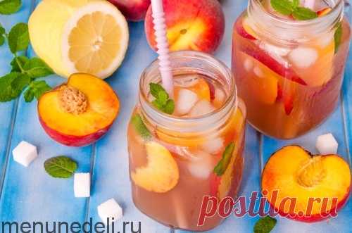 Рецепт холодного чая с персиками | Меню недели
