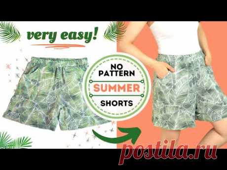 (60) How to draft and sew these 1-hour SHORTS-CULOTTES! Super easy and detailed drafting tutorial! - YouTube
