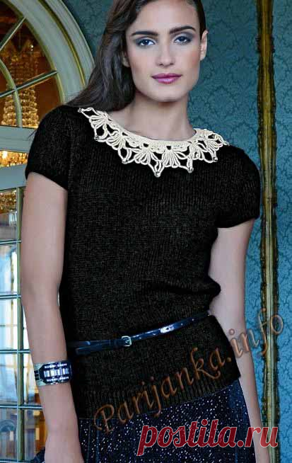Пуловер с короткими рукавами (ж) 739 Creations 2013/2014 Bergere de France №3872