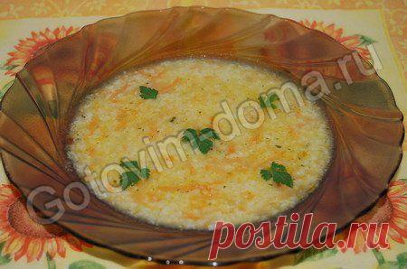 Рецепт: Супчик из пшена с чесночком