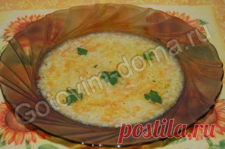 Рецепт: Супчик из пшена с чесночком