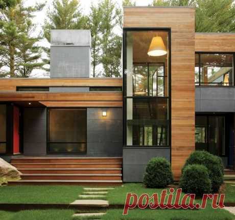 Wood, Concrete and Commercial Windows - Kettle Hole House, East Hampton, N.Y.