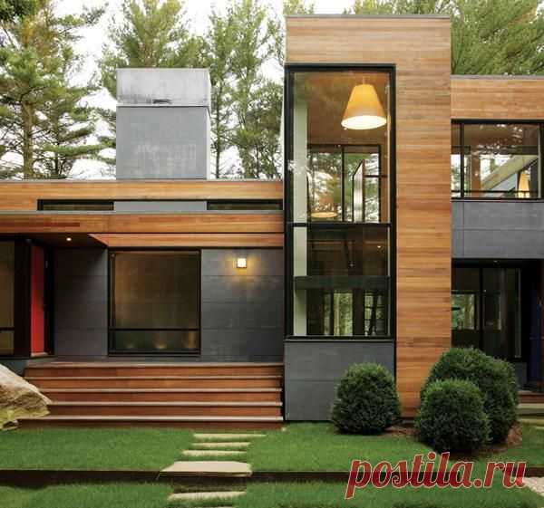 Wood, Concrete and Commercial Windows - Kettle Hole House, East Hampton, N.Y.