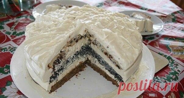 Торт «Три Встречи». Простой, домашний, вкусный! Ингредиенты: Тесто: 1/2 стакана сметаны 1/2 стакана сахара 1/2 стакана муки 1 яйцо 1/2 чайной ложки соды 1/2 столовой ложки уксуса Соль по вкусу 1/2 стакана изюма 1/2...