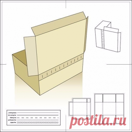 Развороты всяких-разных коробочек - в копилку