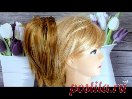 А ну ка делаем заколку-шиньон все вместе) Do-it-yourself hair clip with tresses