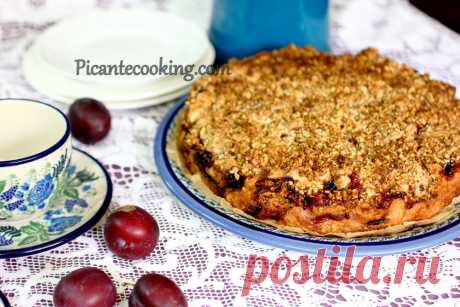 Сливовий пиріг з хрусткою посипкою | Picantecooking