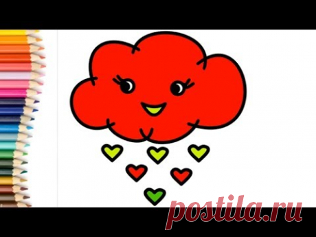 Как рисовать облако - How to draw a cloud